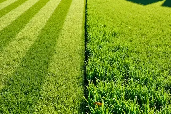 Professional lawn mowing with perfect stripes