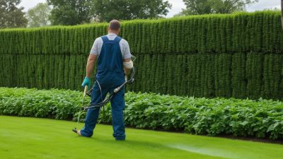Professional weed control treatment application